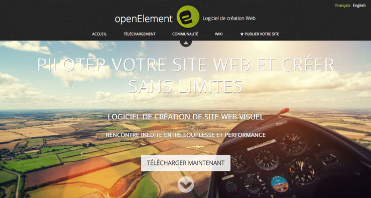 illustration open element html editor logiciel concepteur web sites design