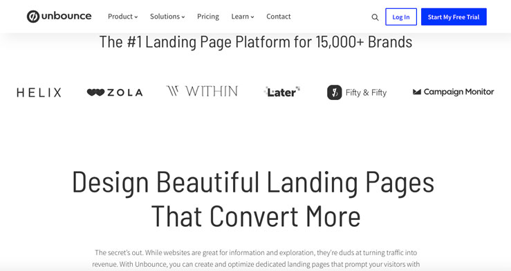 illustration unbounce concepteur landing page web site design